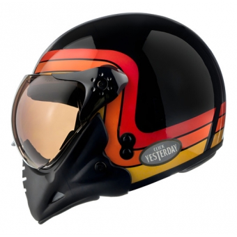 Capacete Moto Aberto Peels F-21 F21 Click Yesterday Vintage Retro C/ 2 Viseiras Queixeira Removível