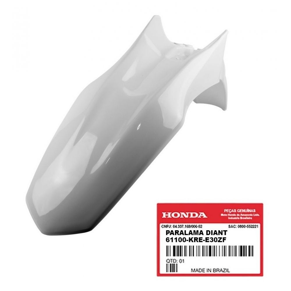 Paralama Dianteiro Nxr Bros 160 2015 2016 2017 Bros 150 2013 2014 2015 Branca Original Honda Branco - Branco