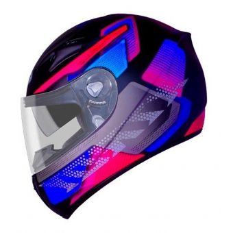 Capacete Moto Feminino Ebf X Troy Furious Preto Rosa Fosco Esportivo C/ Óculos Sol Interno Selo Inmetro