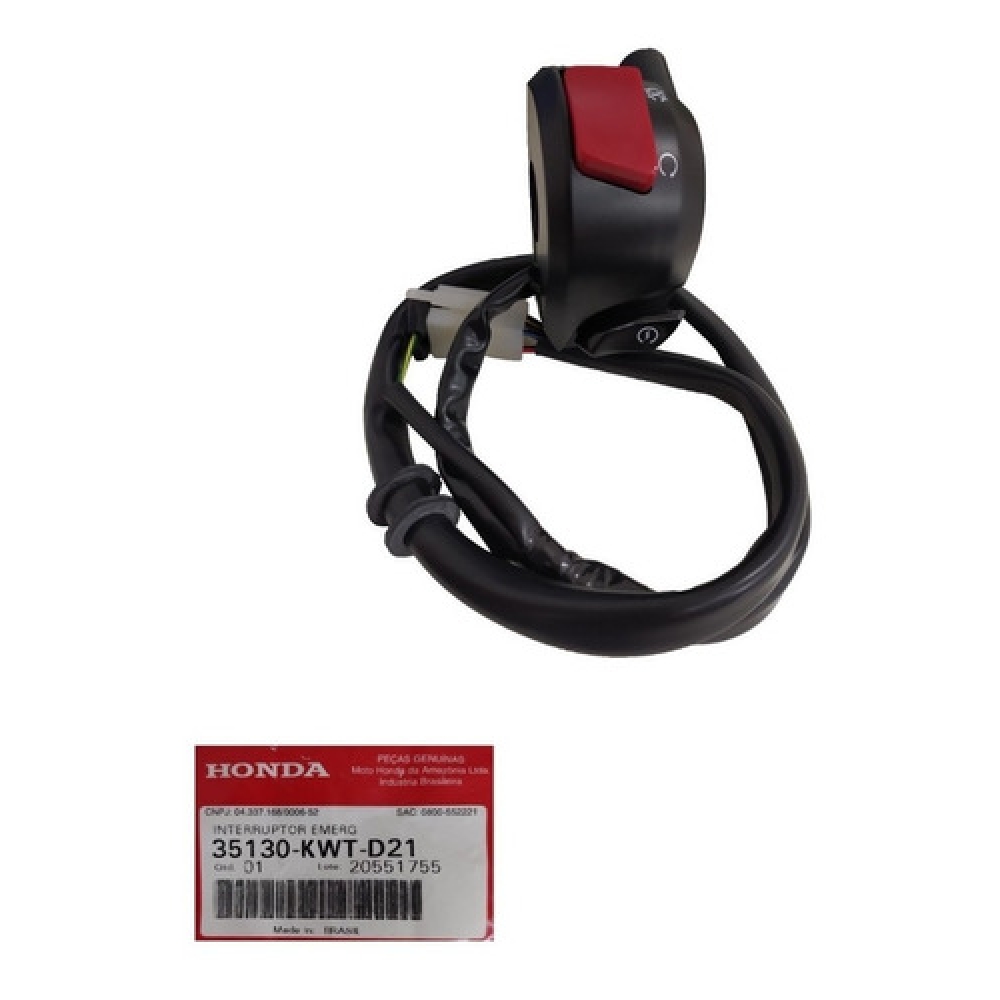 Interruptor Botão Partida Mata Emergência Xre 300 2016 2017 2018 Original Honda Lado Direito