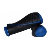 Par De Manopla Punho Moto Concept 2 Ergonômica Anatômica Descanso P/ Mão Scud Preto / Azul - Azul