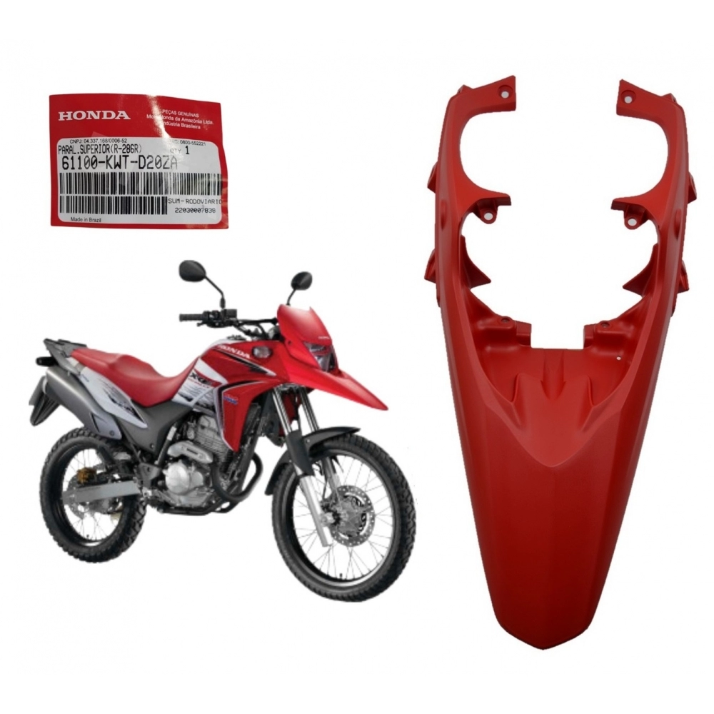 Paralama Bico Dianteiro Superior Xre 300 Rally 2016 2017 2018 Original Honda - Vermelho Maceió