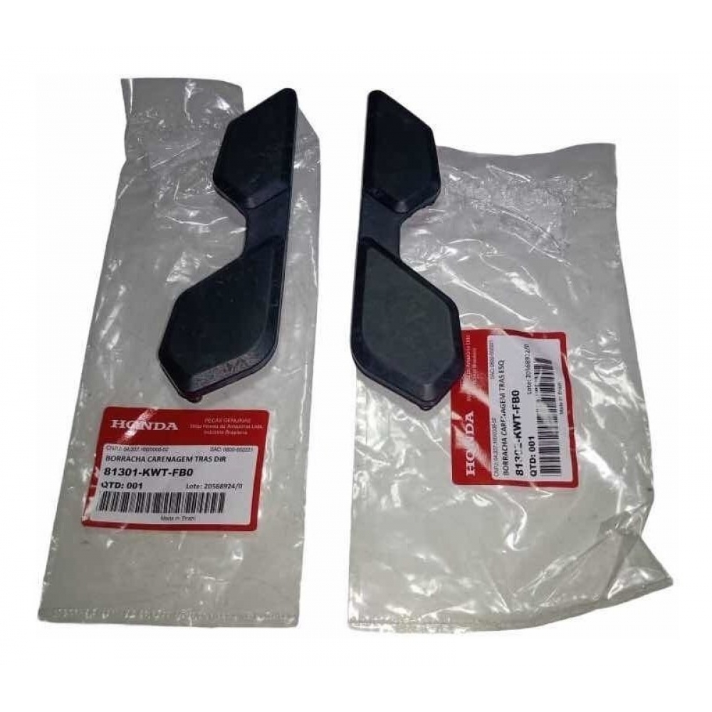 Par De Capa Borracha Do Bagageiro Xre 300 2019 2020 2021 2022 2023 Sahara 300 Original Honda - Preto