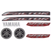 Kit Adesivos Ybr 125 Factor Vermelha 2009 Jogo Adesivo