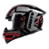 Capacete Moto Bieffe b12 B-12 Phanton Preto Vermelho Esportivo C/ Spoiler C/ Selo Inmetro Lançamento