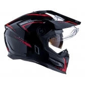 Capacete Moto Bieffe Big Trail Authentic Cross Preto Vermelho C/ Óculos Sol Lançamento