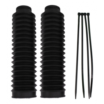 Sanfona Protetor Bengala Moto Nxr Bros 125 150 Até 2008 Xlr 125 Xtz 125 Xls 125 18 Dente Preta