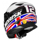 Capacete Moto Norisk Ff302 Soul Grand Prix Bandeira Inglaterra Reino Unido C/ Óculos C/ Selo Inmetro