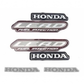 Kit Adesivos Faixas Honda Lead 110 2012 Jogo Adesivo Moto - Vermelha