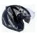 Capacete Moto Peels F21 Aviador Mirage Living Preto C/ Óculos Queixeira Removível Masculino Feminino