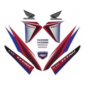 Kit Adesivos Faixa Honda Titan 160 Branca 2017 Jogo Adesivo
