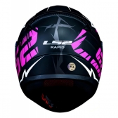 Capacete Moto Feminino Fechado Ls2 Ff353 358 Rapid Cromo Preto Rosa C/ Selo Inmetro Lançamento