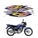 Kit Adesivos Faixas Moto Cg Titan 125 Ks 2001 Azul Jogo Adesivo