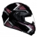 Capacete Moto Feminino Robocop Peels Urban U-Rb2 Discover Preto Rosa Camelão Escamoteável C/ Oculos