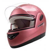 Capacete Moto Feminino Robocop Zarref By Taurus Custom Escamoteavel Rosa Jelly Revestido Couro C/ Selo Inmetro
