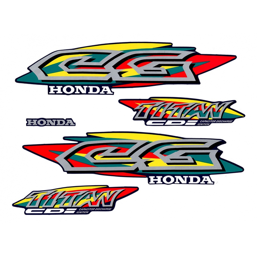 Kit Adesivos Faixas Moto CG Titan 125 1999 Azul Jogo Adesivo