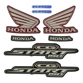 Kit Adesivos Faixas Moto Cg Start 150 Start150 2015 Vermelha Jogo Adesivo