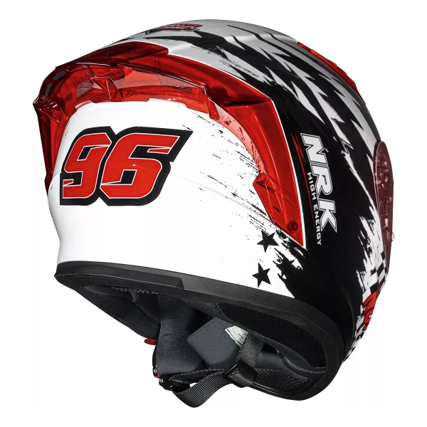 Capacete Moto Norisk Flow Moto Gp 96 Daytona Branco C/ Spoiler + Viseira Colorida Extra Lançamento
