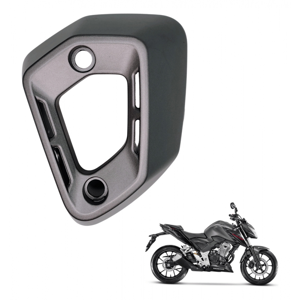 Protetor Ponta Escape Escapamento Moto Cb 300f Twister 2023 2024 2025  Mod Original - Preto Fosco