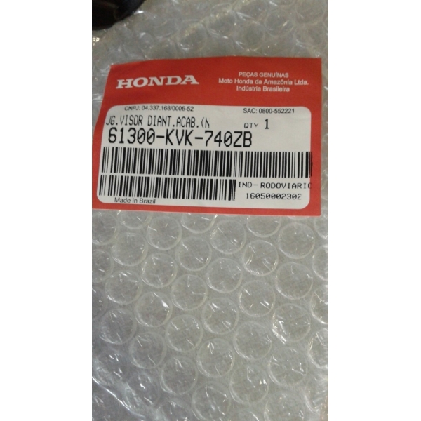 Capa Frontal Farol Cb 300R Cb 300 Carcaça Original Honda Adesivo Vermelho 61300KVK740ZB - Preto