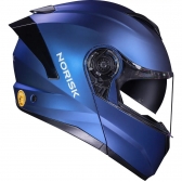 Capacete Moto Robocop Escamoteável Norisk Force 2 Blue Azul Fosco Articulado C/ Óculos E Selo Inmetro