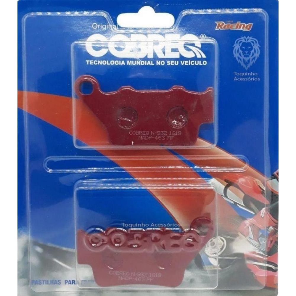 Pastilha Freio Traseira Cb500 97/05 Mt 03 660 2008 Xt 660 Tenere 660 N932 Cobreq