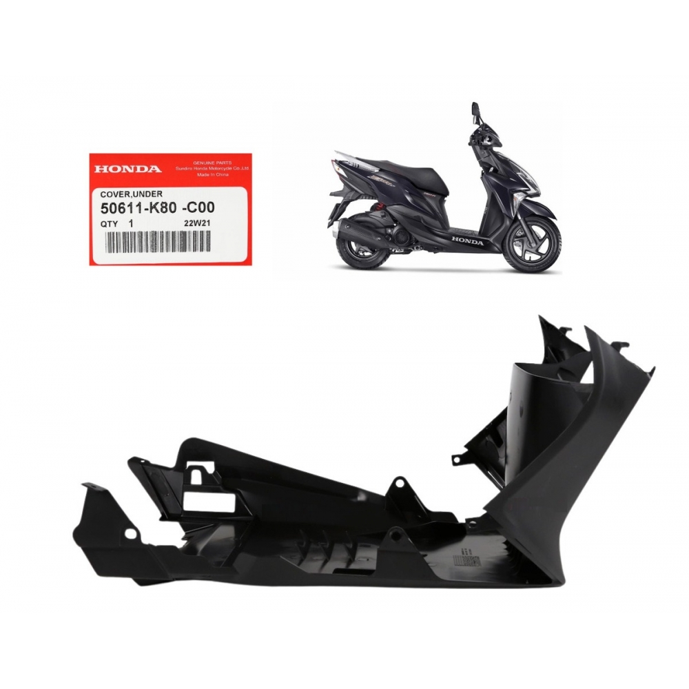 Protetor Inferior Piso Assoalho Honda Elite 125 Elite125 2019 2020 2021 2022 2023 2014 Original Honda 50611-k80-c00