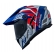 Capacete Moto Bieffe Big B Trail Defender Cross Branco Azul Vermelho C/ Óculos Sol Lançamento
