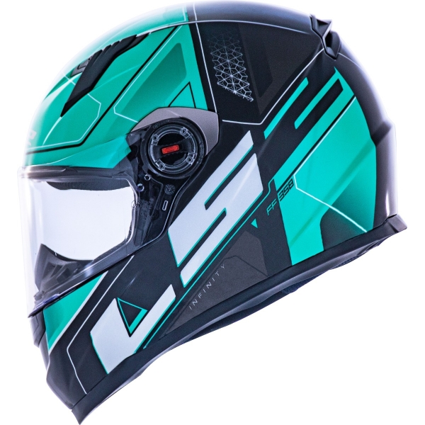 Capacete Moto Ls2 Ff358 Ultra Esportivo Fechado Preto Verde C/ Selo Inmetro Lançamento
