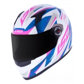 Capacete Moto Feminino Fechado Ls2 Ff358 Classic Draze Branco Rosa C/ Selo Inmetro Lançamento