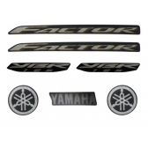 Kit Adesivos Faixa Ybr 125 Factor Preta 2010 Jogo Adesivo