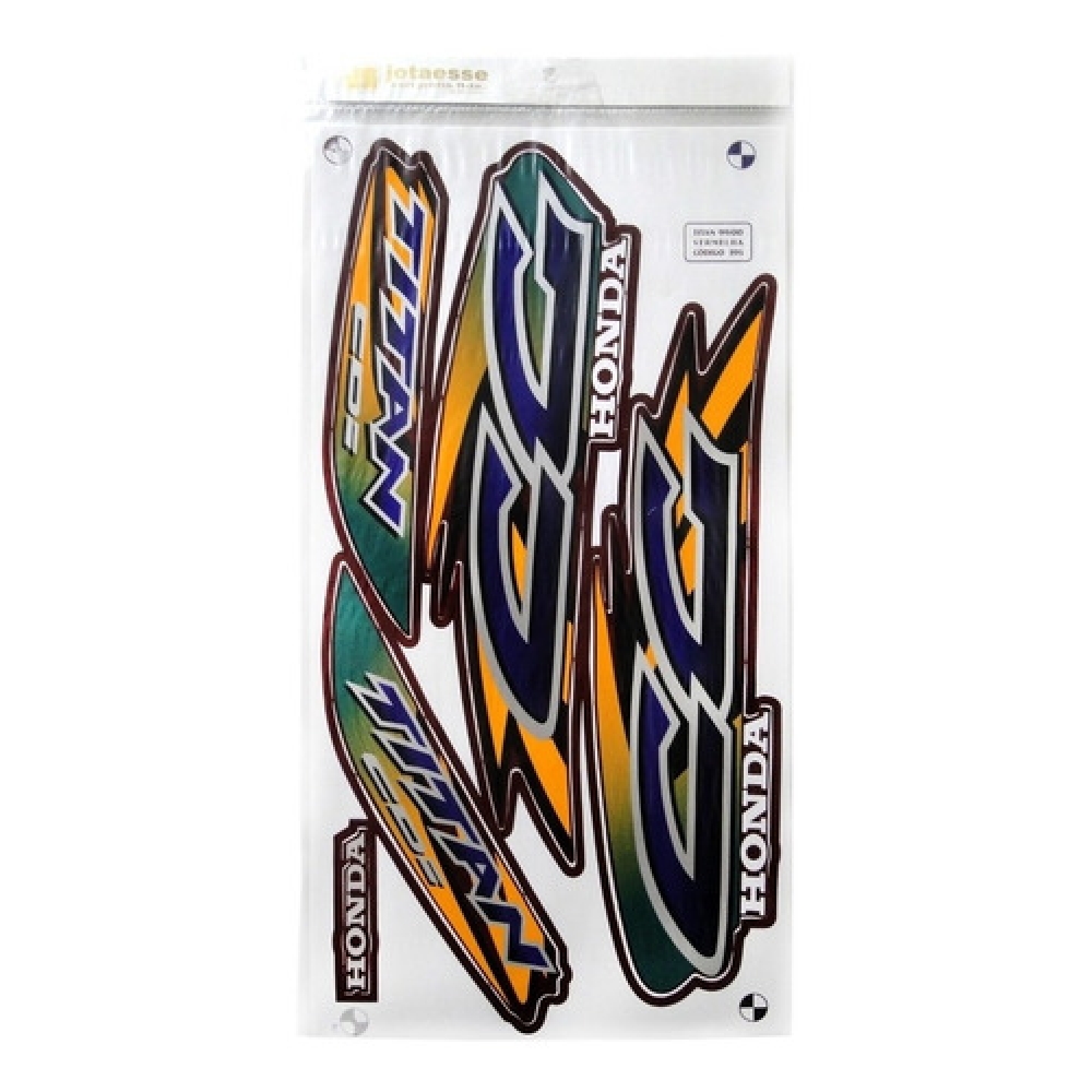 Kit Adesivos Faixa Titan 125 1999 2000 Vermelha Jogo Adesivo