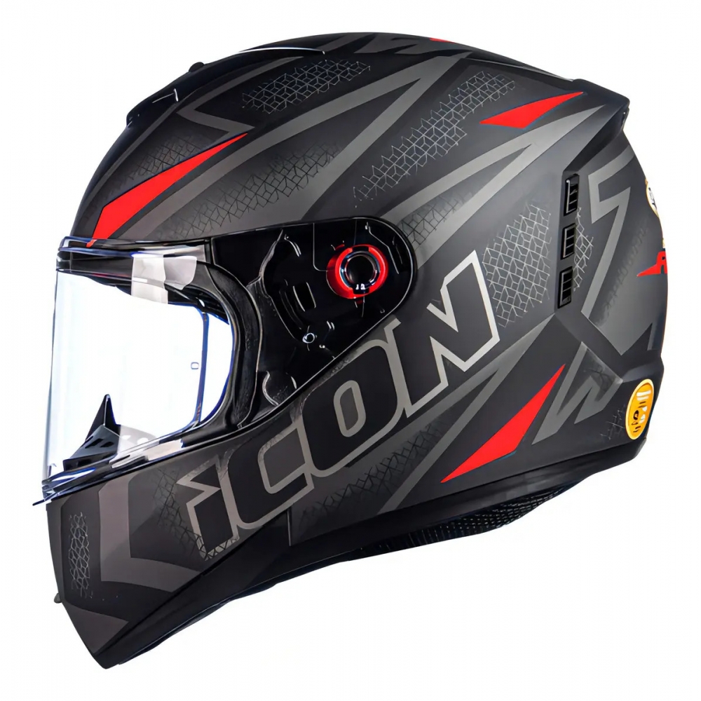Capacete Moto Peels Icon 23 Fast Esportivo Preto Vermelho Fosco Masculino Feminino C/ Selo Inmetro - Preto / Vermelho