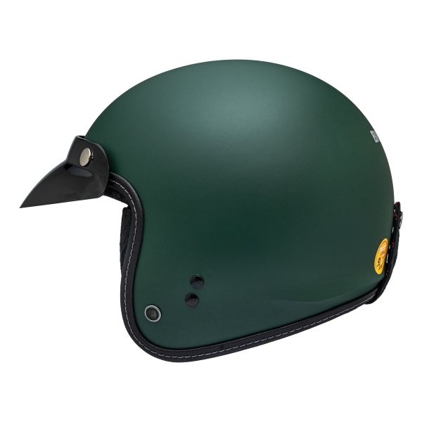 Capacete Aberto Custom Bieffe B45 B-45 Classic Harley Old School Vintage Cafe Racer C/ Selo Inmetro - Verde Militar