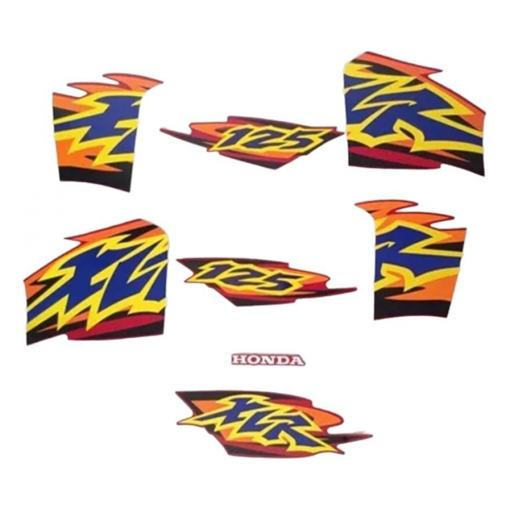Kit Adesivos Faixas Moto Xlr 125 2000 Vermelha Jogo Adesivo Jotaesse