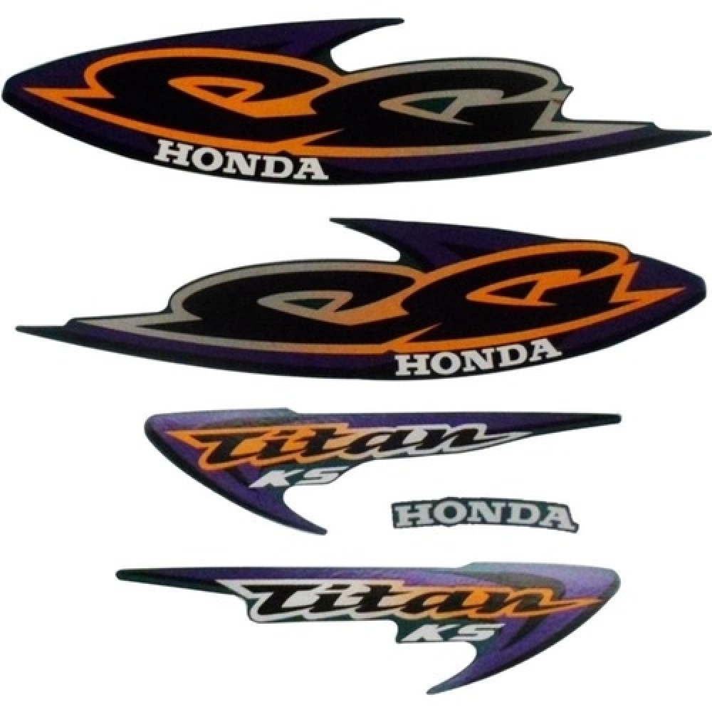 Kit Adesivos Faixas Titan 125 Ks Verde 2000 Jogo Adesivo