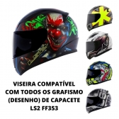 Viseira Cristal Capacete Ls2 Ff800 Storm Ff320 Stream Ff353 Rapid Ff810 Vigo Anti Risco Original - Cristal Transparente