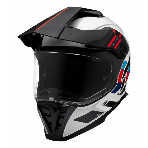 Capacete Moto Bieffe B-Trail Big Trail Advance Branco Preto Azul Vermelho C/ Óculos Sol Lançamento