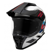 Capacete Moto Bieffe B-Trail Big Trail Advance Branco Preto Azul Vermelho C/ Óculos Sol Lançamento
