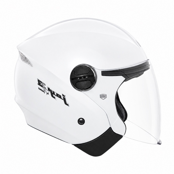 Capacete Moto Aberto Joy 23 San Marino By Taurus Branco Custom Vintage C/ Acabamento Interno Couro