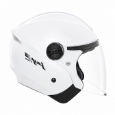 Capacete Moto Aberto Joy 23 San Marino By Taurus Branco Custom Vintage C/ Acabamento Interno Couro