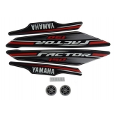Kit Adesivos Faixas Factor 150 Preta 2017 Jogo Adesivo