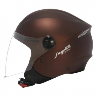 Capacete Moto Aberto Feminino Masculino Joy 23 San Marino By Taurus Custom Vintage Biz Marrom C/ Acabamento Interno Couro