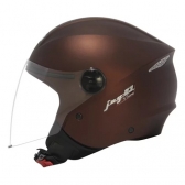 Capacete Moto Aberto Feminino Masculino Joy 23 San Marino By Taurus Custom Vintage Biz Marrom C/ Acabamento Interno Couro - Marrom