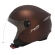 Capacete Moto Aberto Feminino Masculino Joy 23 San Marino By Taurus Custom Vintage Biz Marrom C/ Acabamento Interno Couro - Marrom