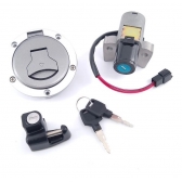 Kit Chave Contato Miolo Ignição Moto Xre 300 2016 2017 2018 C/ Tampa Tanque E Trava Modelo Original