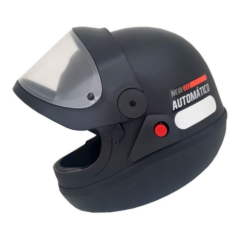 Capacete Moto Automático Ebf Solid Classic C/ Viseira Automática C/ Selo Inmetro - Preto Fosco