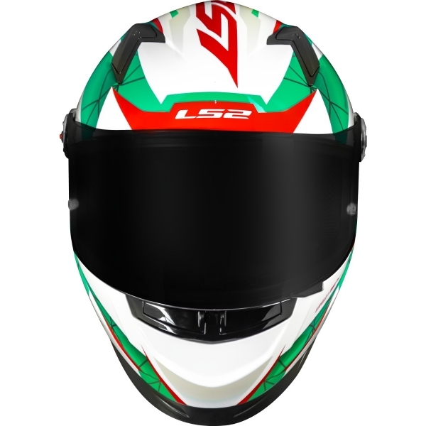 Capacete Moto Esportivo Fechado Ls2 Ff358 Classic Draze Italia Verde Branco Vermelho C/ Selo Inmetro