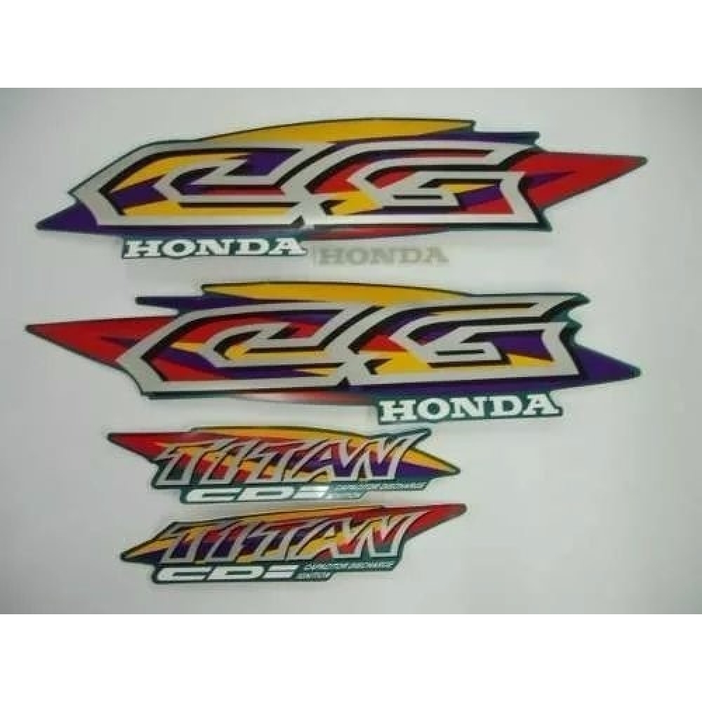 Kit Adesivos Faixa Titan 125 1999 Verde Cg 125 Jogo Adesivo