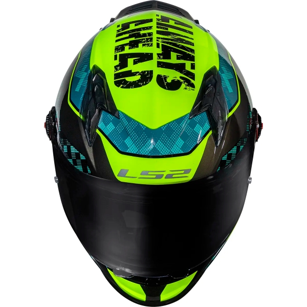 Capacete Moto LS2 FF358 Pro Classsic Striker Azul C/ Spoiler Masculino Feminino Lançamento